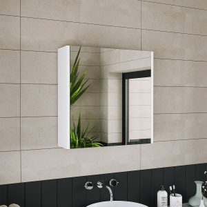 Pasqyrë me dollap banjoje - Atlantic<span> - </span>60cm x 16cm x 60cm, White