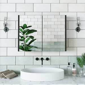 Pasqyrë me dollap banjoje - Atlantic<span> - </span>80cm x 16cm x 60, Anthracite