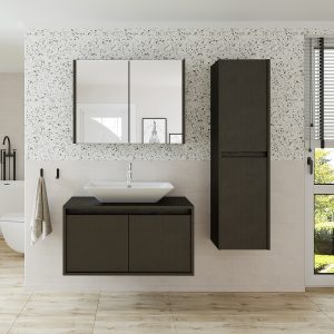 Set për banjo Atlantic 3 Pjesësh<span> - </span>Anthracite, 85 cm x 45 cm x 45 cm
