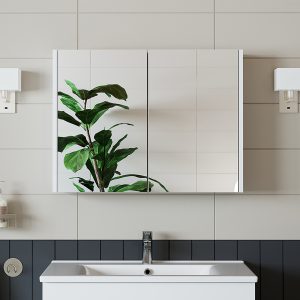 Pasqyrë me dollap banjoje - Atlantic<span> - </span>80cm x 16cm x 60, White