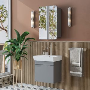 LIKYA SET 2 PJESËSH<span> - </span>Ash Gray, 50cm x 32+2cm x 43cm