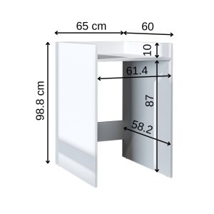 RoomArt-2818-çamaşır makinesi dolabı-derin-beyaz-3