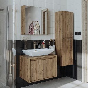 Set për banjo Atlantic 3 Pjesësh<span> - </span>Pine, 65 cm x 45 cm x 45 cm