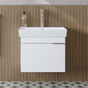 Dollap për banjo me lavaman Lykia<span> - </span>55,2cm x 33,8cm x 44cm, White