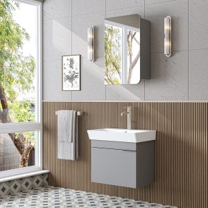 LIKYA SET 2 PJESËSH<span> - </span>Ash Gray, 60cm x 32+2cm x 43cm